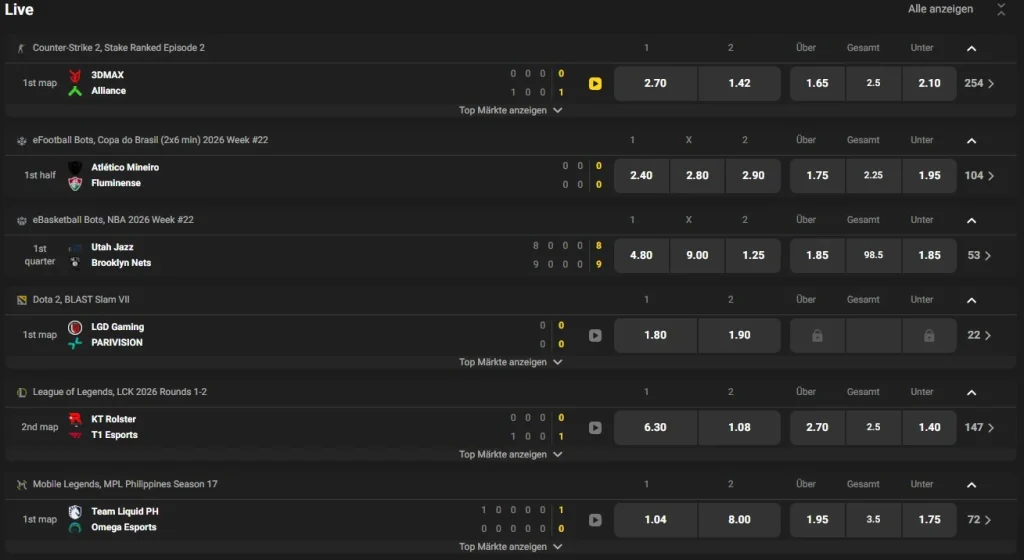 E-Sports – Turniere & Live-Events